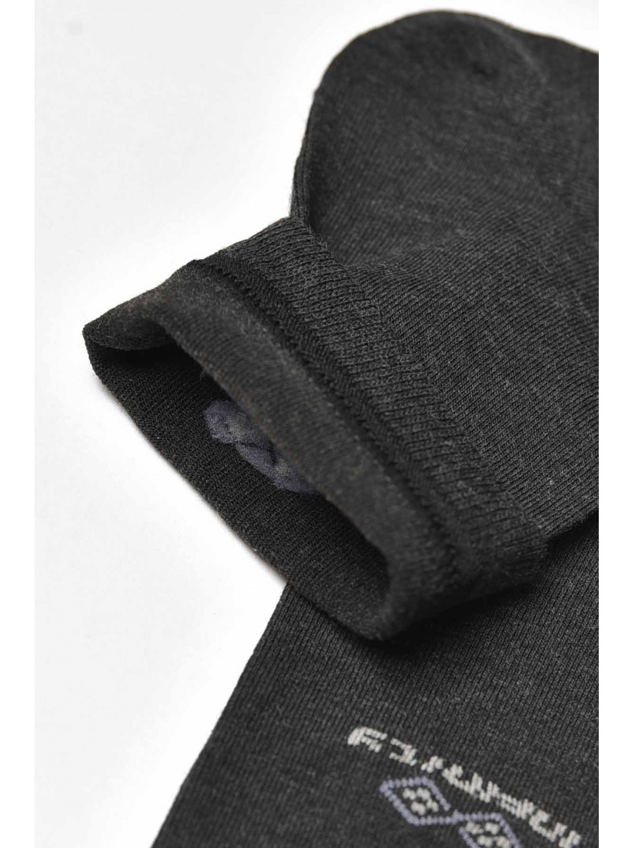 Шкарпетки чоловічі демісезонні темно-сірого кольору YH24-16 209763C