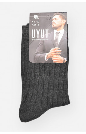 Шкарпетки чоловічі демісезонні темно-сірого кольору А28-6 209766C Шкарпетки чоловічі демісезонні темно-сірого кольору А28-6 209766C