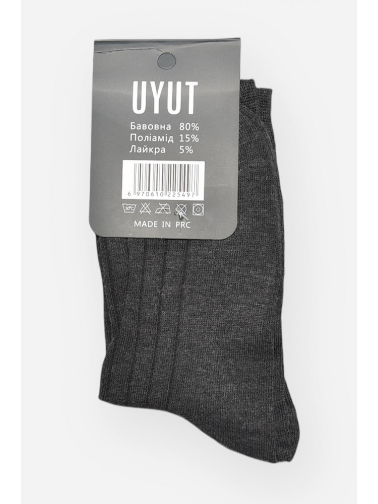 Шкарпетки чоловічі демісезонні темно-сірого кольору А28-6 209766C
