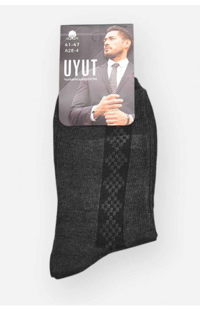 Носки мужские демисезонные тёмно-серого цвета А28-4 209779C