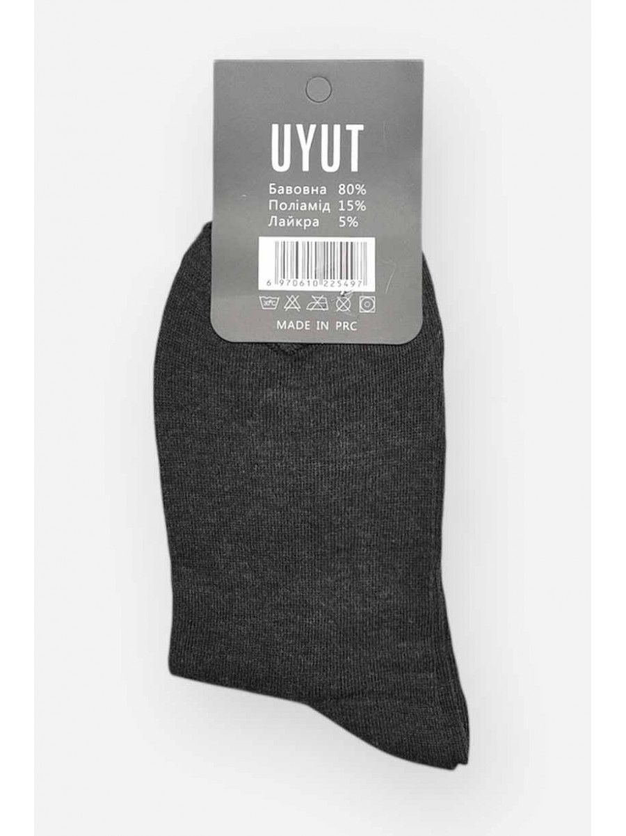 Носки мужские демисезонные тёмно-серого цвета А28-4 209779C