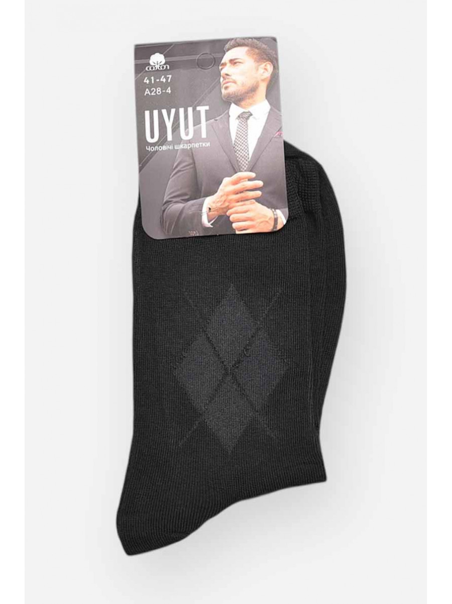 Шкарпетки чоловічі демісезонні чорного кольору А28-4 209782C