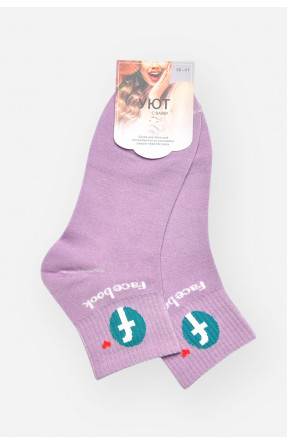 Шкарпетки жіночі демісезонні бузкового кольору YH22-09 209785C