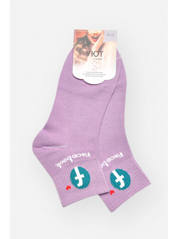 Шкарпетки жіночі демісезонні бузкового кольору YH22-09 209785C