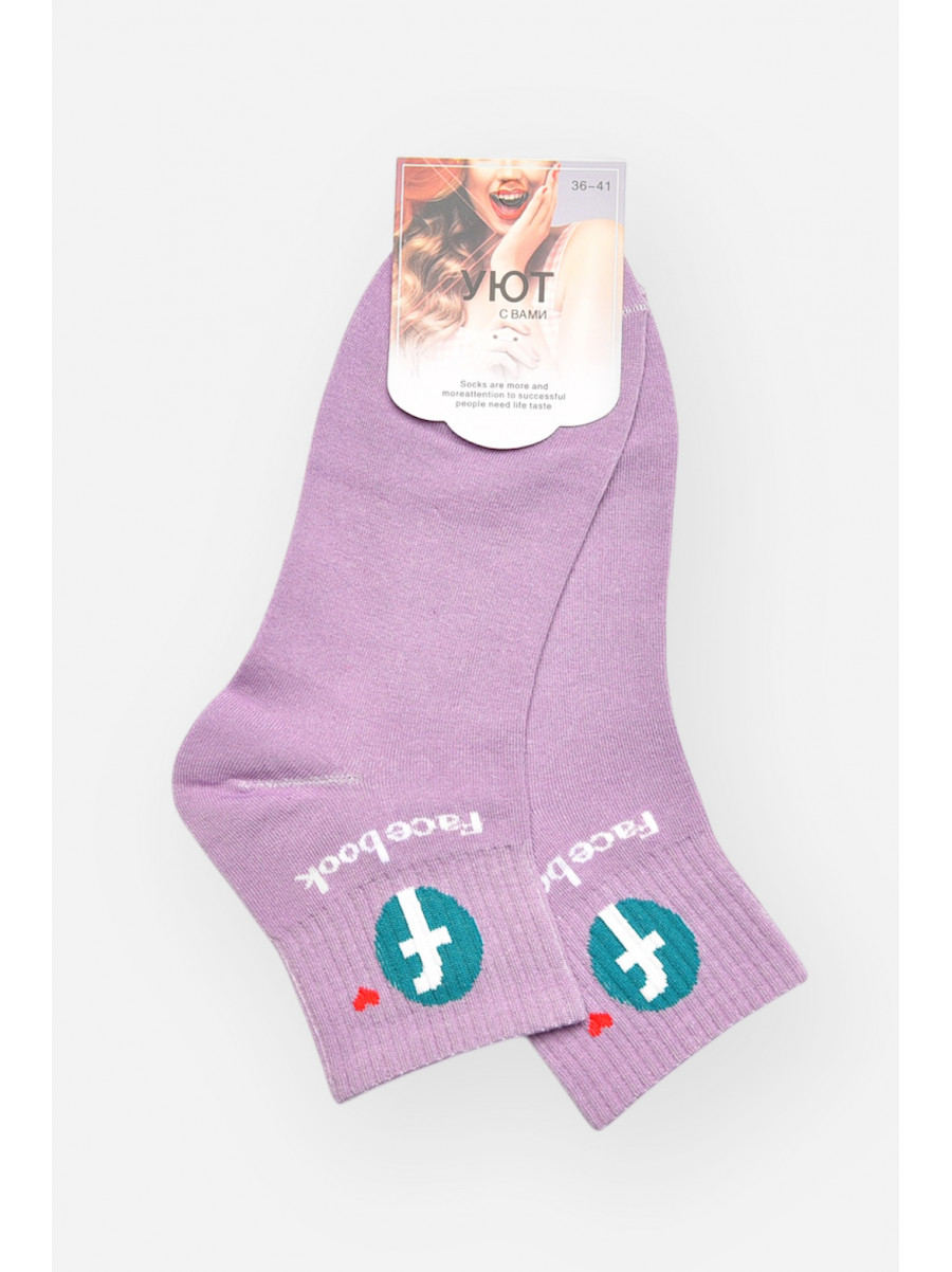Шкарпетки жіночі демісезонні бузкового кольору YH22-09 209785C