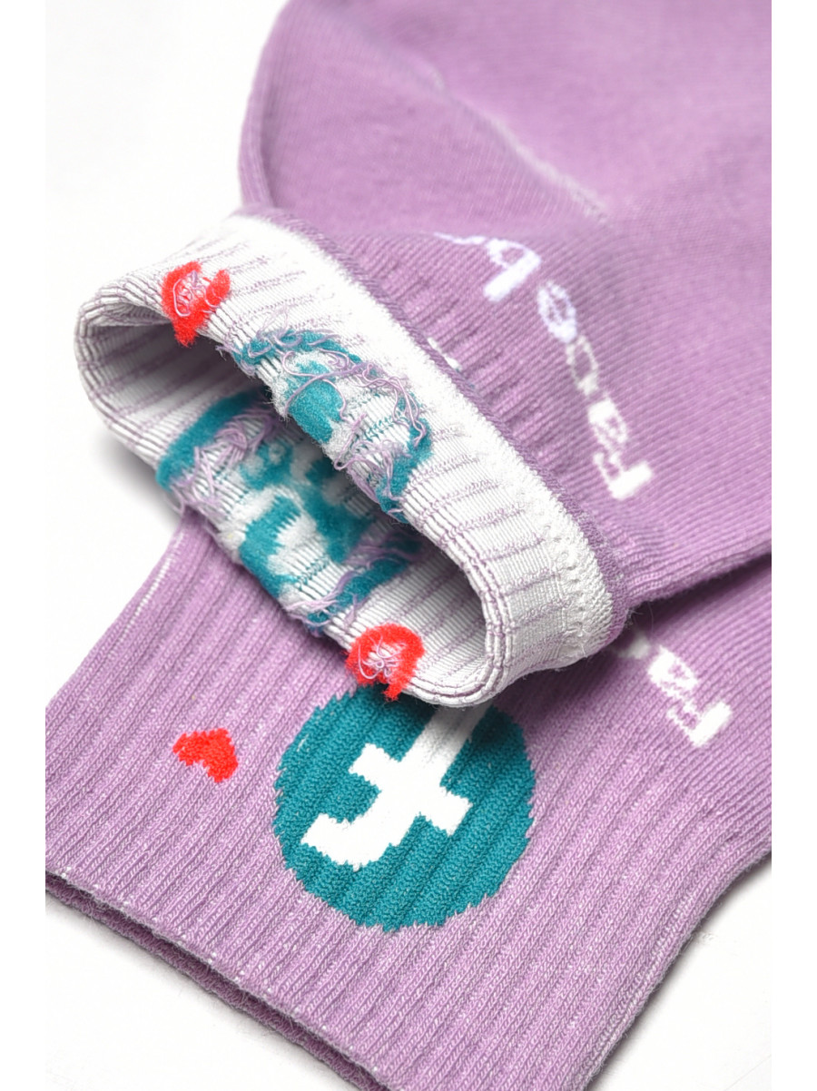 Шкарпетки жіночі демісезонні бузкового кольору YH22-09 209785C
