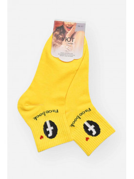 Носки женские демисезонные жёлтого цвета YH22-09 209786C