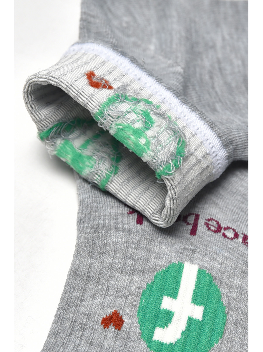 Шкарпетки жіночі демісезонні сірого кольору YH22-09 209788C