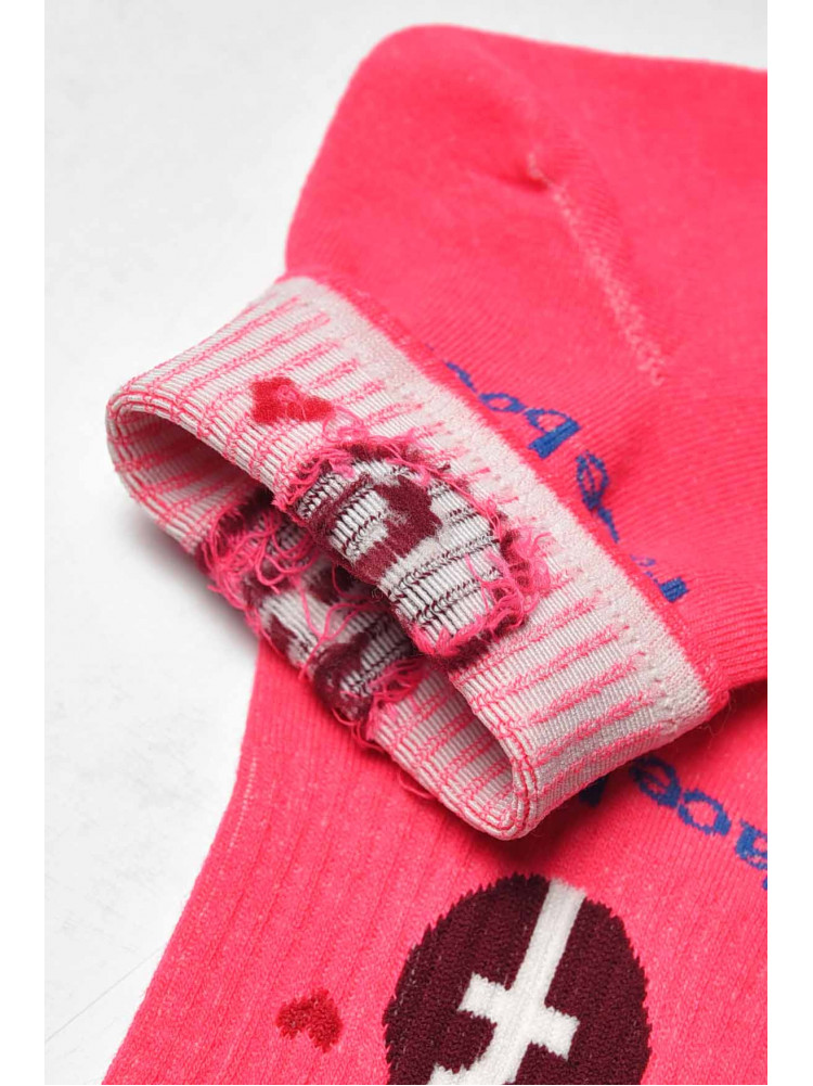 Шкарпетки жіночі демісезонні рожевого кольору YH22-09 209789C