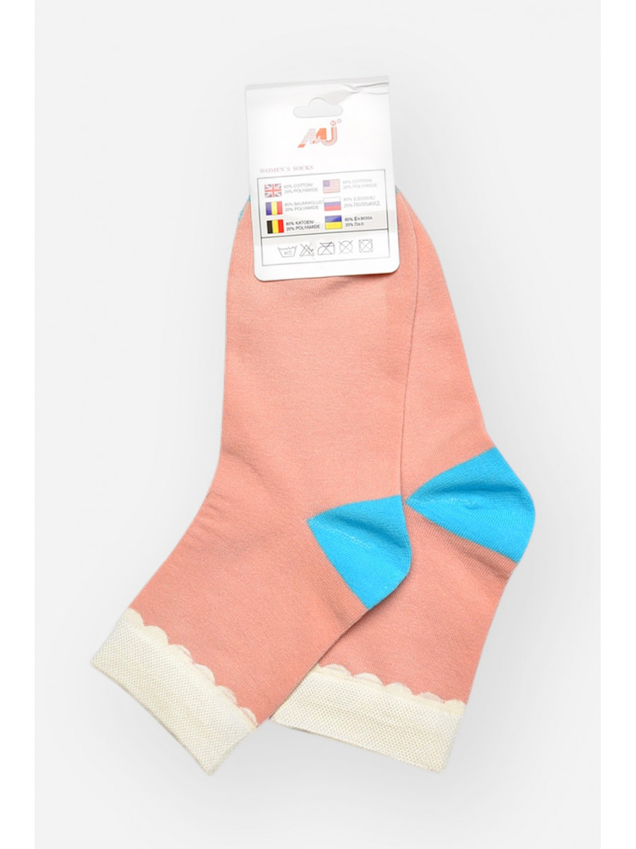 Шкарпетки жіночі медичні демісезонні пудрового кольору 209795C