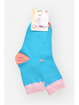 Носки женские медицинские демисезонные голубого цвета 209796C