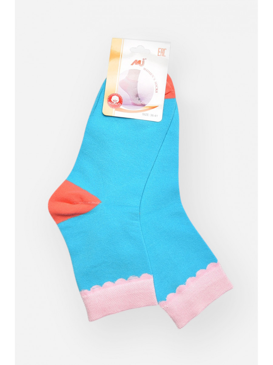 Шкарпетки жіночі медичні демісезонні блакитного кольору 209797C
