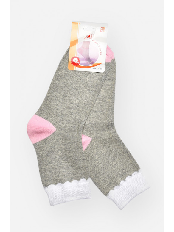 Шкарпетки жіночі медичні демісезонні сірого кольору 209798C