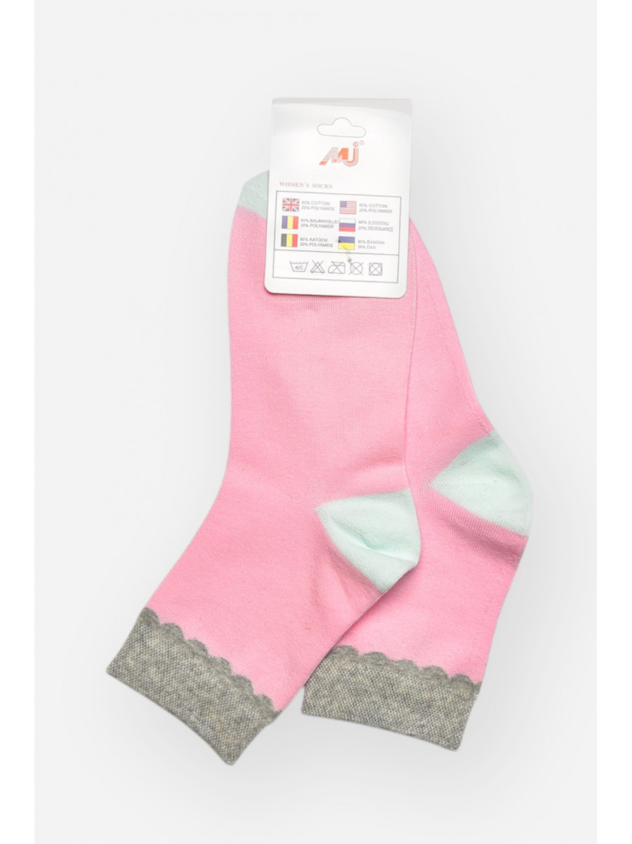 Шкарпетки жіночі медичні демісезонні рожевого кольору 209799C
