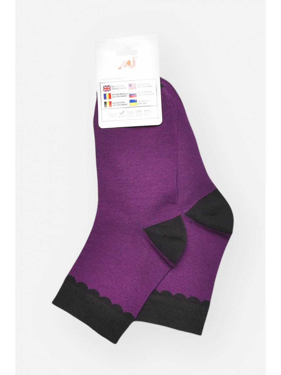 Шкарпетки жіночі медичні демісезонні фіолетового кольору 209800C