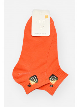 Шкарпетки жіночі демісезонні помаранчевого кольору YH22-12 209810C