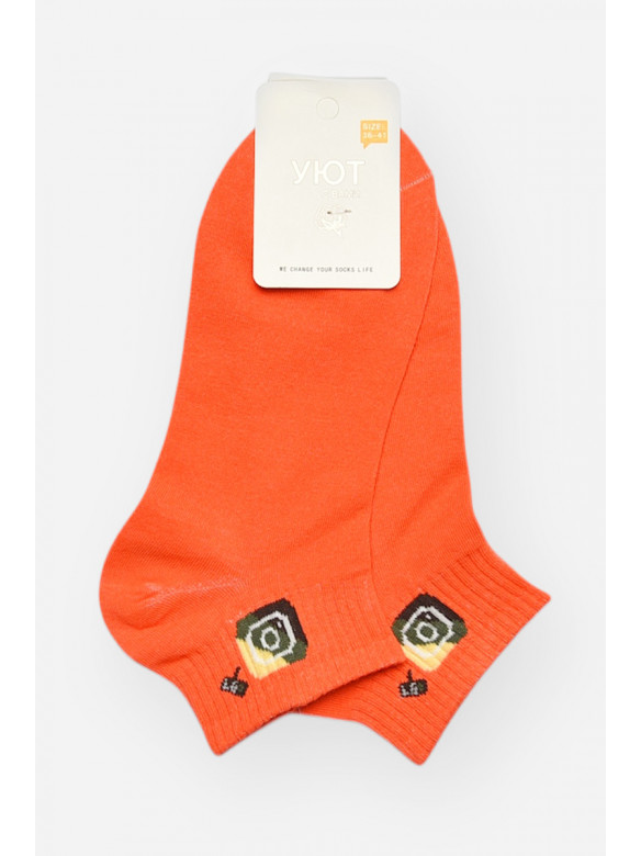Шкарпетки жіночі демісезонні помаранчевого кольору YH22-12 209810C