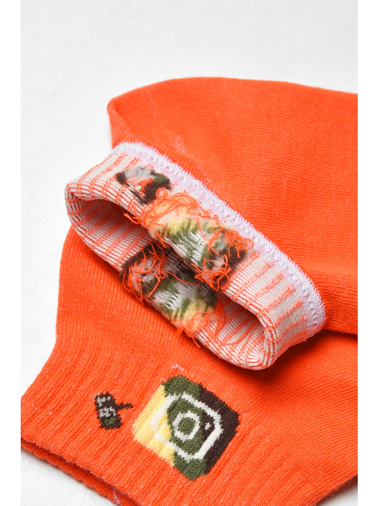 Шкарпетки жіночі демісезонні помаранчевого кольору YH22-12 209810C