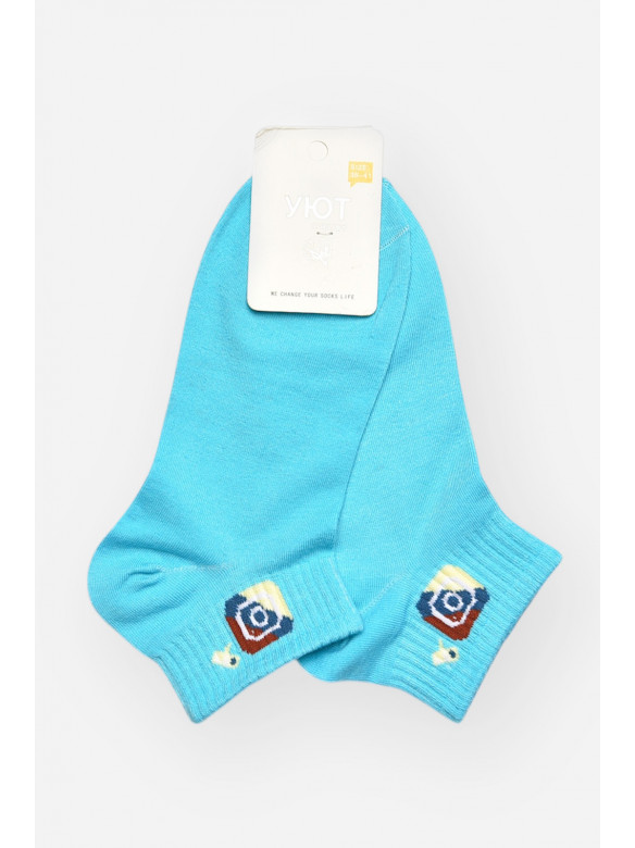 Шкарпетки жіночі демісезонні блакитного кольору YH22-12 209813C