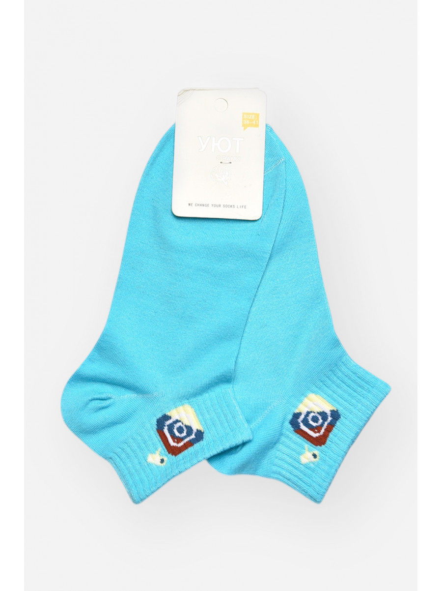 Шкарпетки жіночі демісезонні блакитного кольору YH22-12 209813C