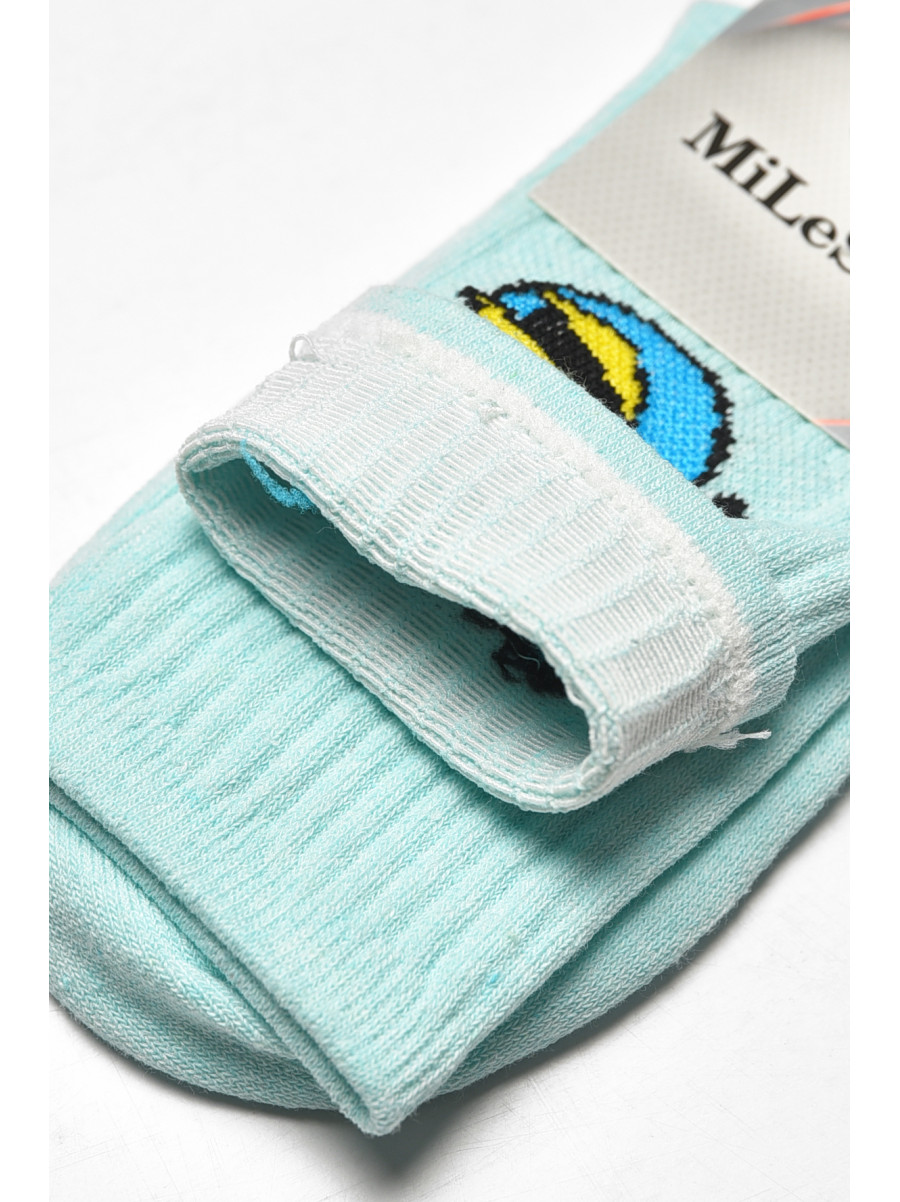 Носки женские демисезонные голубого цвета XL 052 209816C