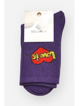 Носки женские демисезонные фиолетового цвета XL 050 209817C Носки женские демисезонные фиолетового цвета XL 050 209817C