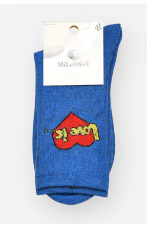 Носки женские демисезонные синего цвета XL 050 209818C