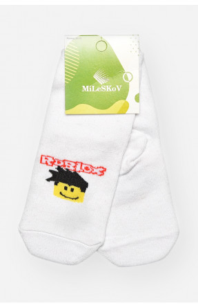 Носки детские демисезонные белого цвета L337 209821C Носки детские демисезонные белого цвета L337 209821C