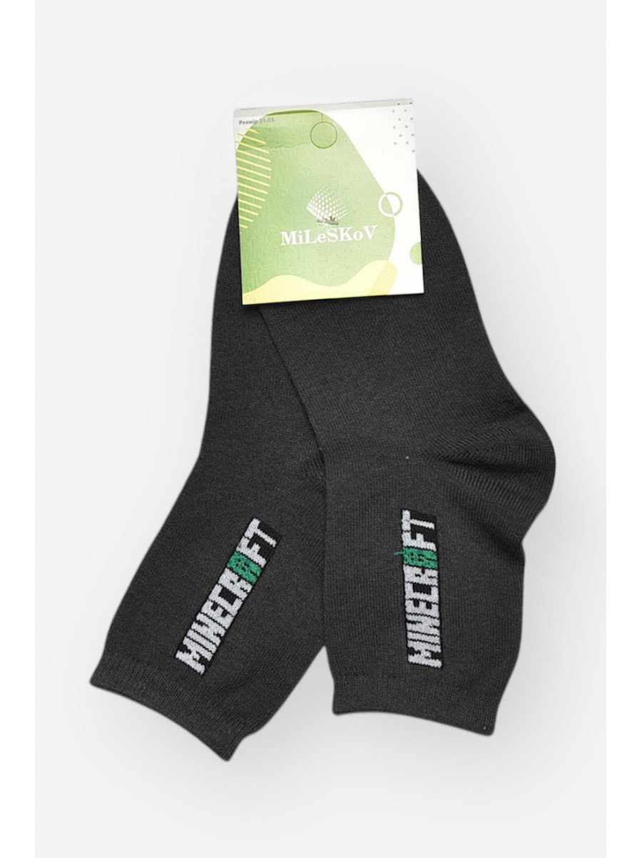 Шкарпетки дитячі демісезонні темно-сірого кольору L339 209824C