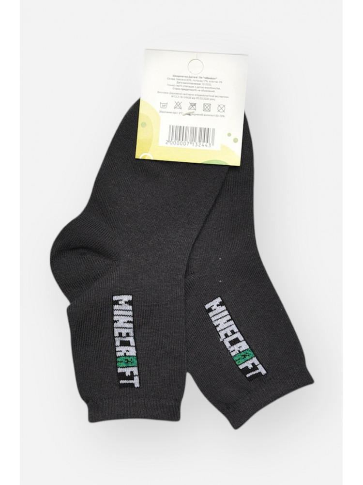 Шкарпетки дитячі демісезонні темно-сірого кольору L339 209824C