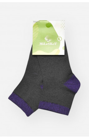 Шкарпетки дитячі демісезонні темно-сірого кольору L302 209834C Шкарпетки дитячі демісезонні темно-сірого кольору L302 209834C