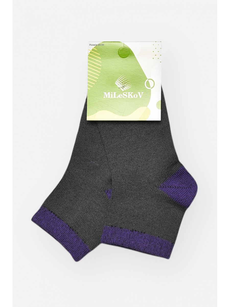 Шкарпетки дитячі демісезонні темно-сірого кольору L302 209834C