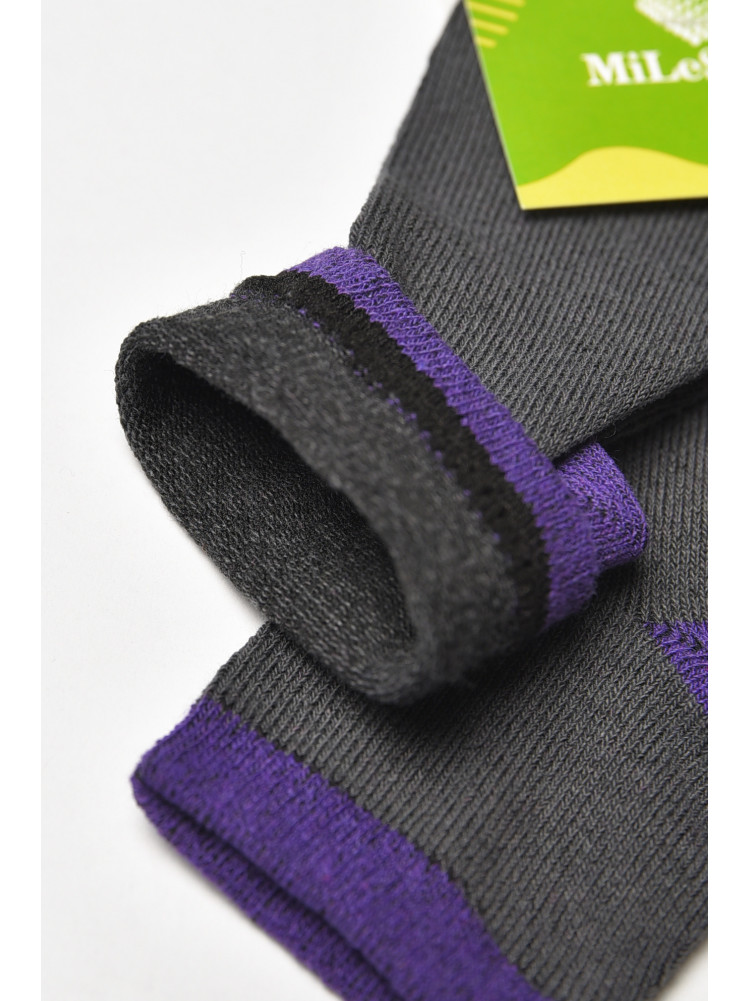 Шкарпетки дитячі демісезонні темно-сірого кольору L302 209834C