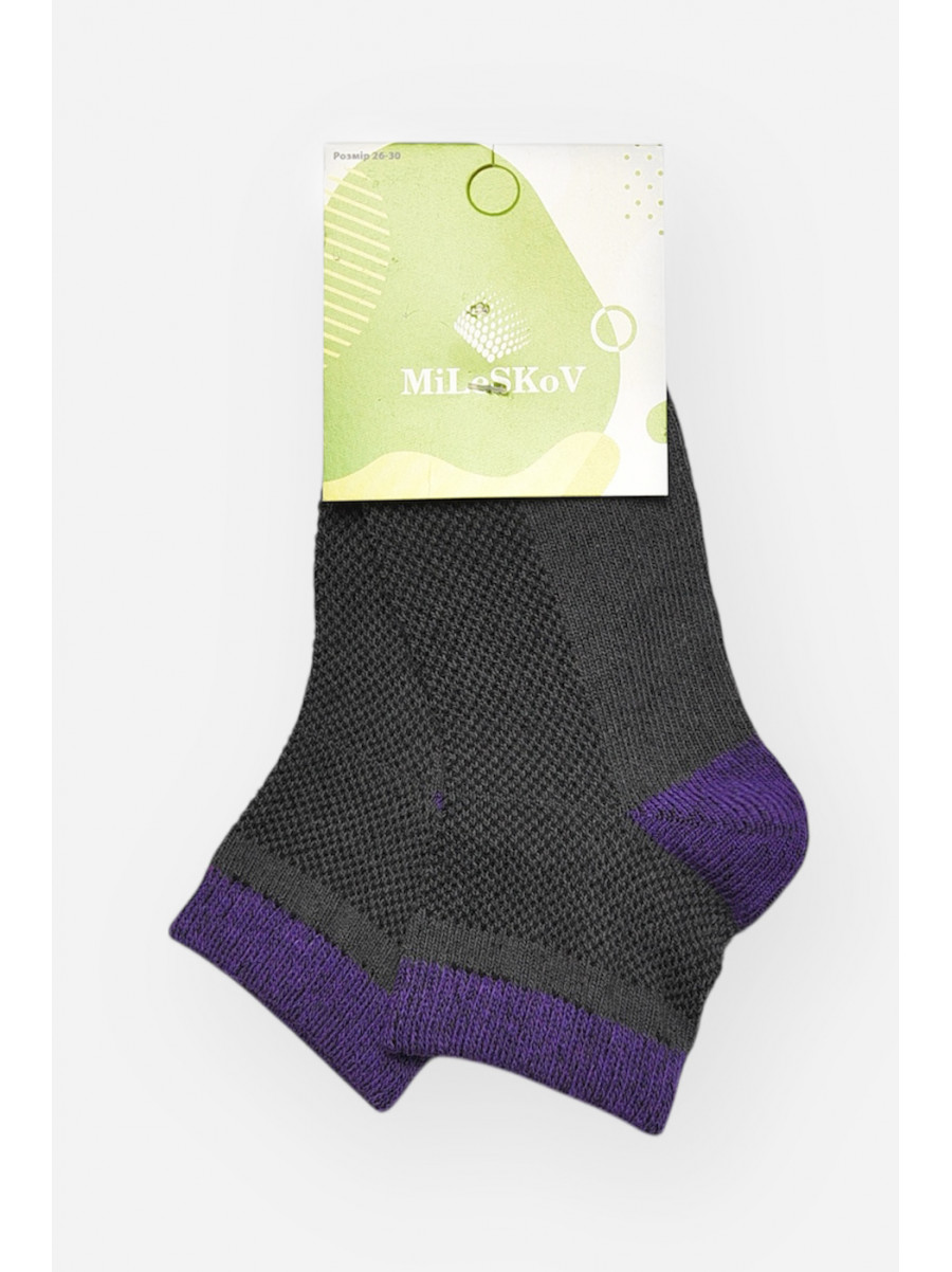 Шкарпетки дитячі демісезонні темно-сірого кольору L302 209835C