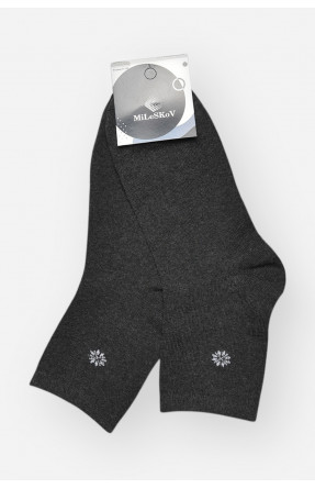 Носки мужские демисезонные тёмно-серого цвета L191 209838C Носки мужские демисезонные тёмно-серого цвета L191 209838C