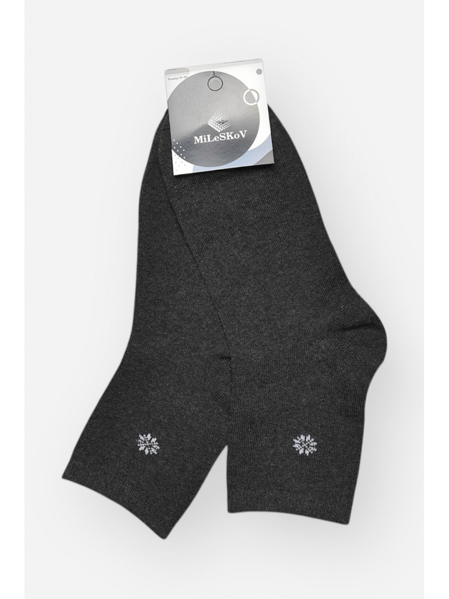 Носки мужские демисезонные тёмно-серого цвета L191 209838C