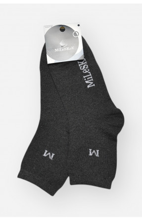 Носки мужские демисезонные тёмно-серого цвета L181 209847C Носки мужские демисезонные тёмно-серого цвета L181 209847C