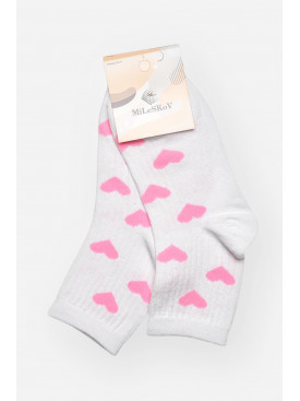 Носки женские демисезонные белого цвета L188 209852C