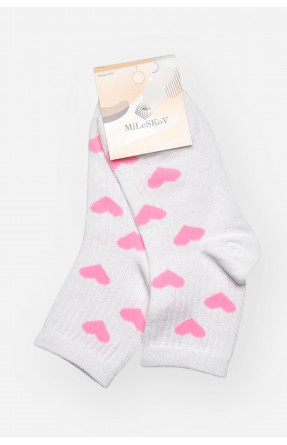 Носки женские демисезонные белого цвета L188 209852C