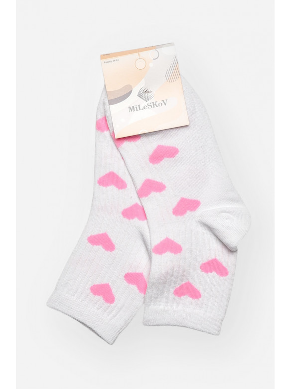 Носки женские демисезонные белого цвета L188 209852C