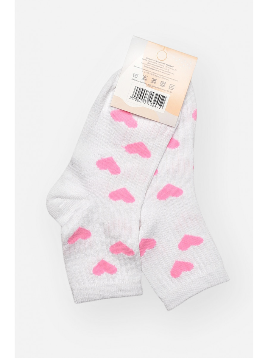 Носки женские демисезонные белого цвета L188 209852C