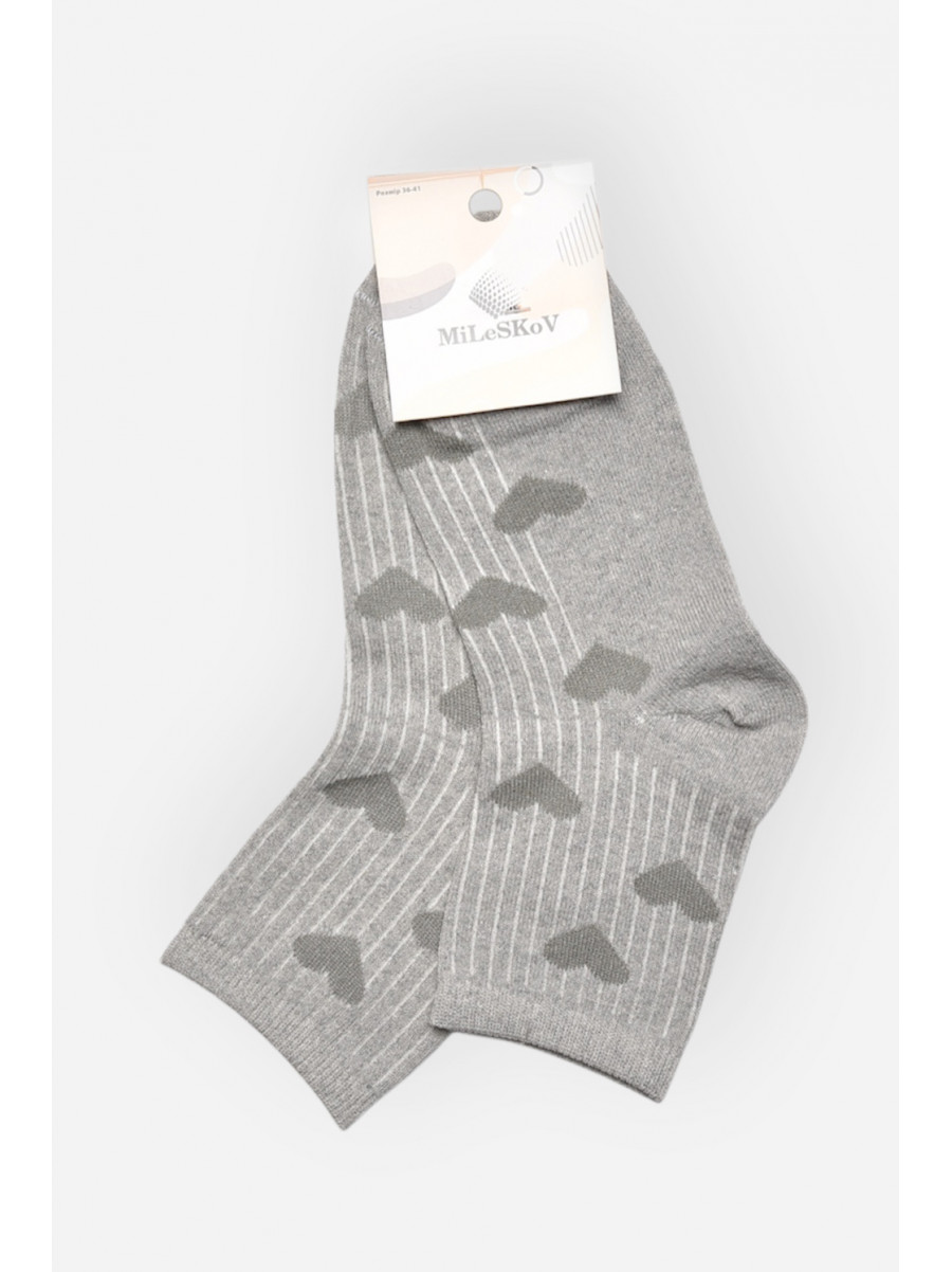 Шкарпетки жіночі демісезонні сірого кольору L188 209854C