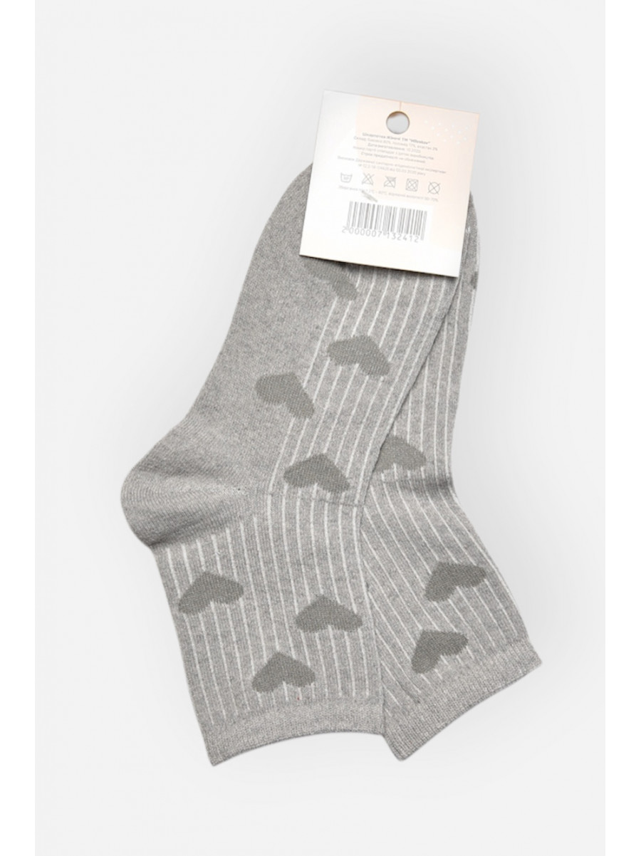 Шкарпетки жіночі демісезонні сірого кольору L188 209854C