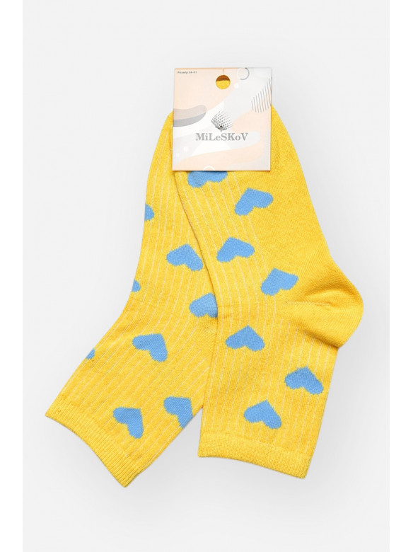 Шкарпетки жіночі демісезонні жовтого кольору L188 209855C