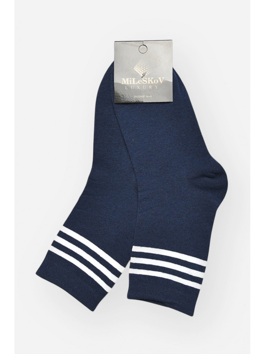 Шкарпетки жіночі демісезонні темно-синього кольору 1806-2 209859C