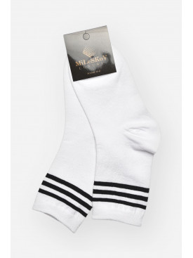 Шкарпетки жіночі демісезонні білого кольору 1806-2 209861C Шкарпетки жіночі демісезонні білого кольору 1806-2 209861C