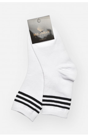 Носки женские демисезонные белого цвета 1806-2 209861C