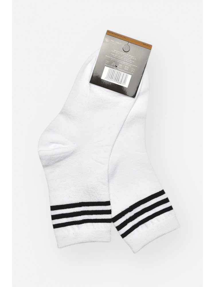 Носки женские демисезонные белого цвета 1806-2 209861C