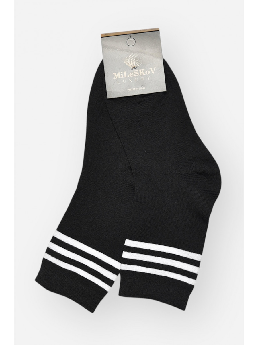 Шкарпетки жіночі демісезонні чорного кольору 1806-2 209862C