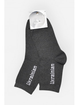 Носки мужские демисезонные тёмно-серого цвета L189 209864C